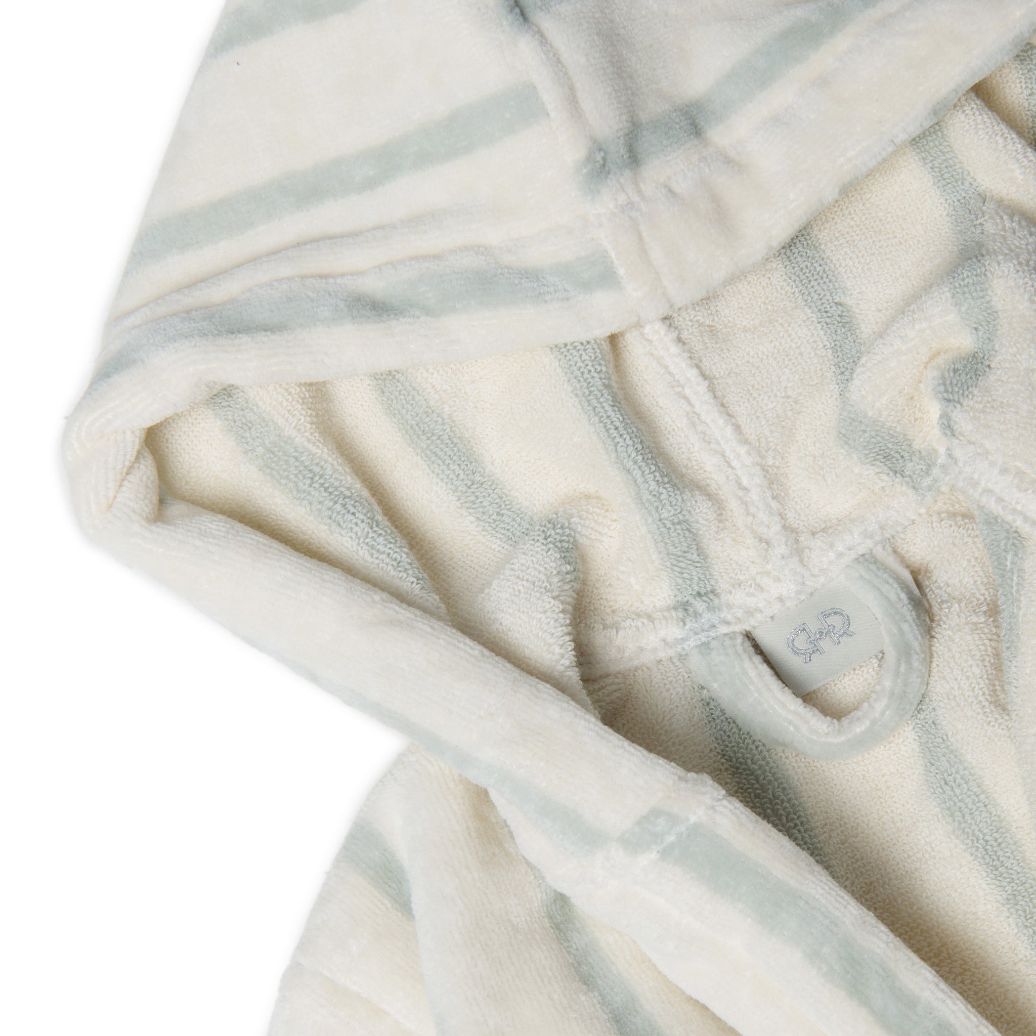 Velour Bathrobe Mint Stripe
