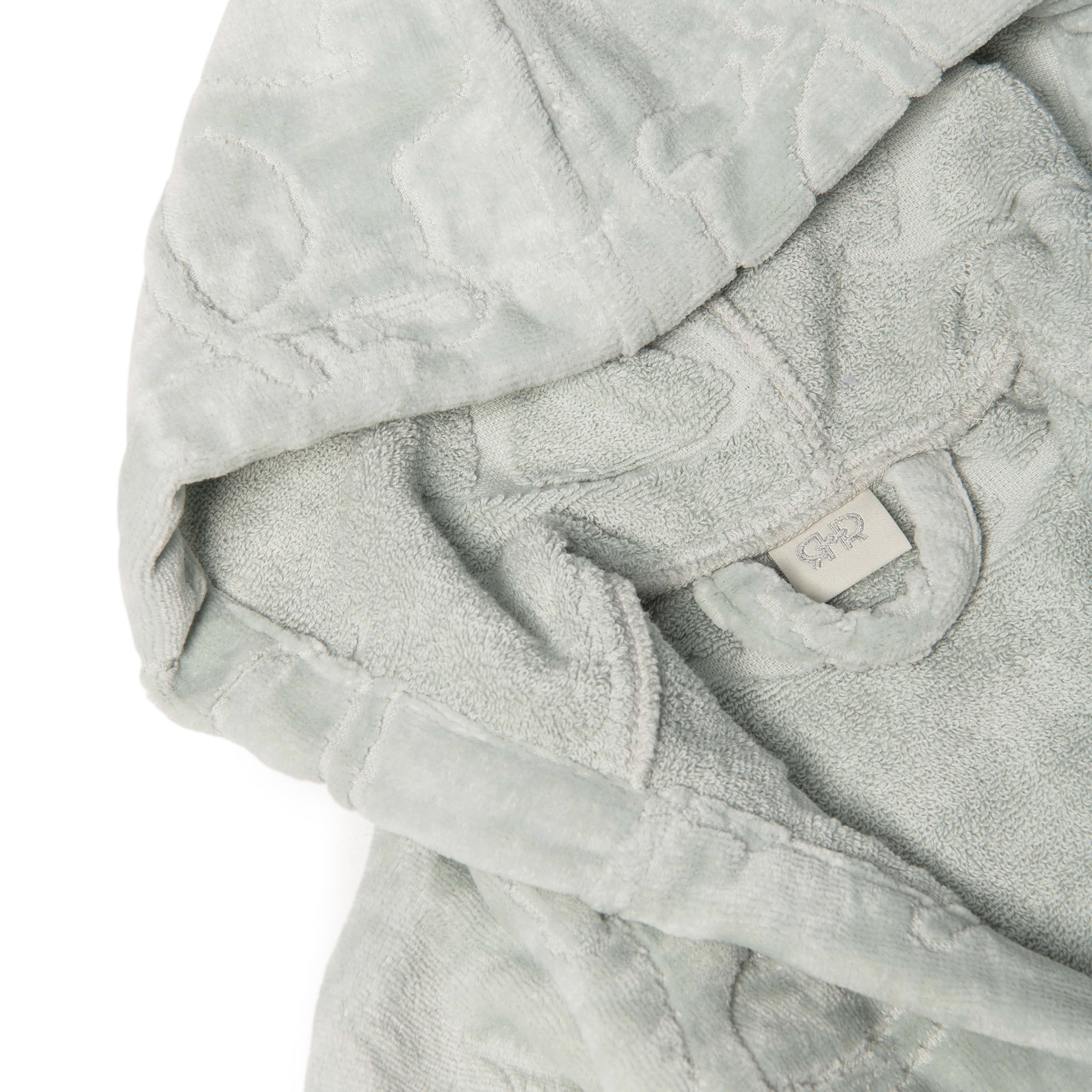 Velour Baby Bathrobe Mint