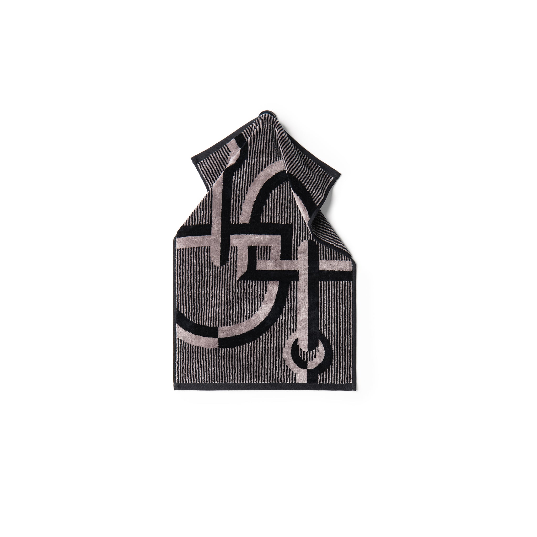 Velour Bath Towel Black&Grey 40/60