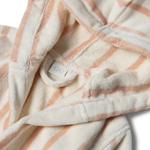 Velour Bathrobe Pink Stripe