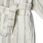 Velour Bathrobe Mint Stripe