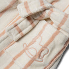 Velour Bathrobe Pink Stripe