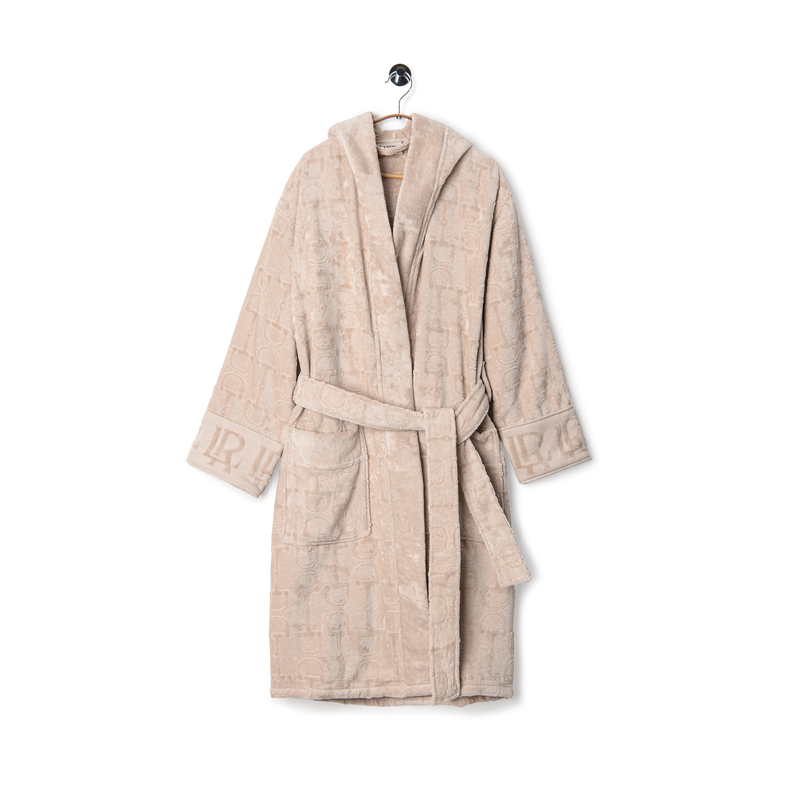 Velour Bathrobe Beige