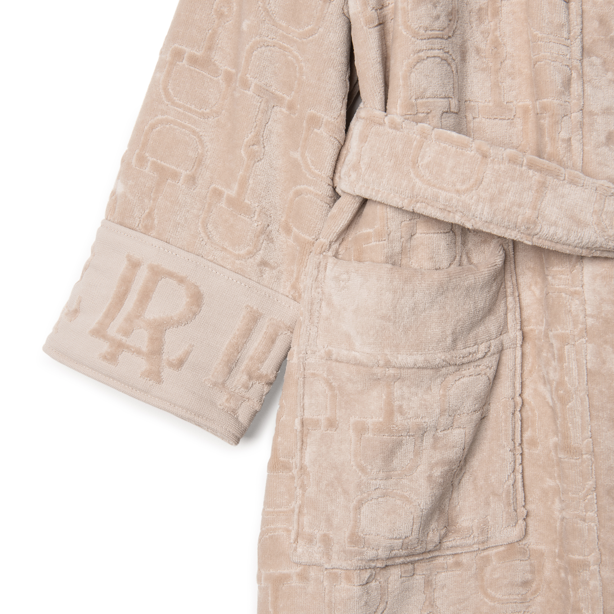 Velour Bathrobe Beige