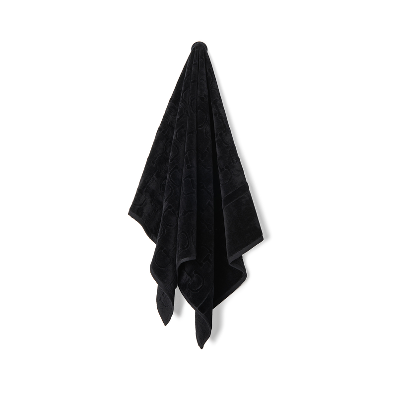 Velour Bath Towel Black 60/100