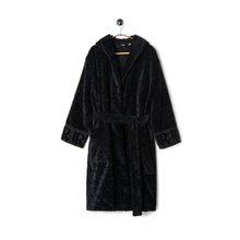 Velour Bathrobe Black