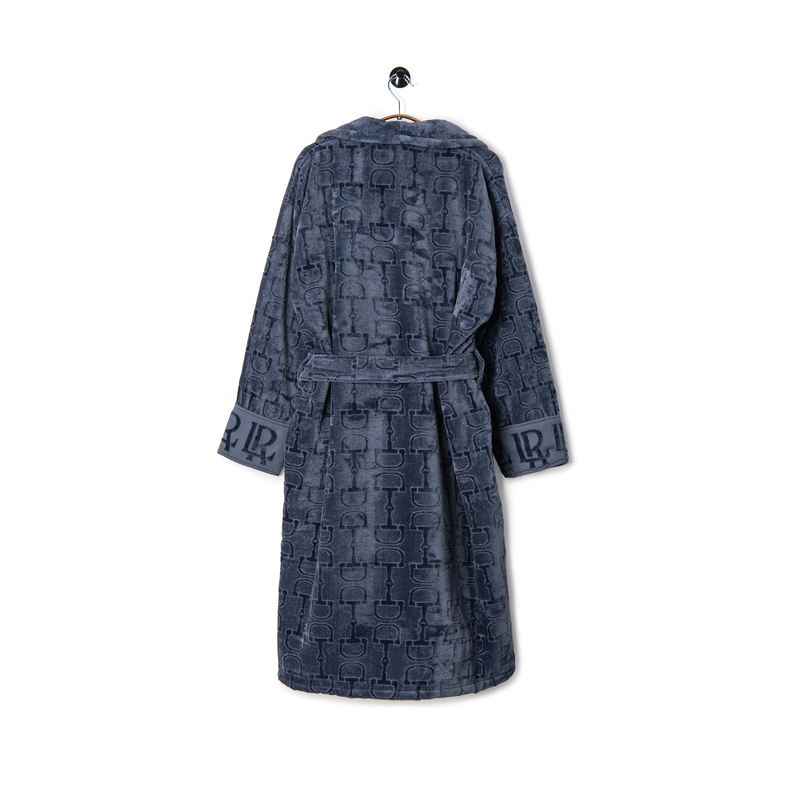 Velour Bathrobe Navy