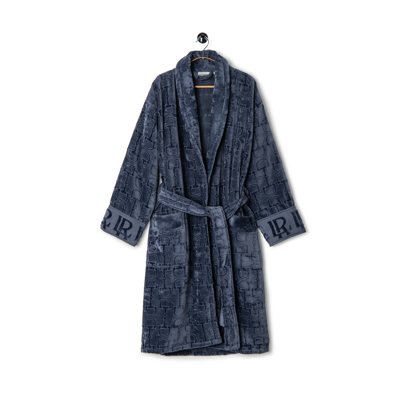 Velour Bathrobe Navy