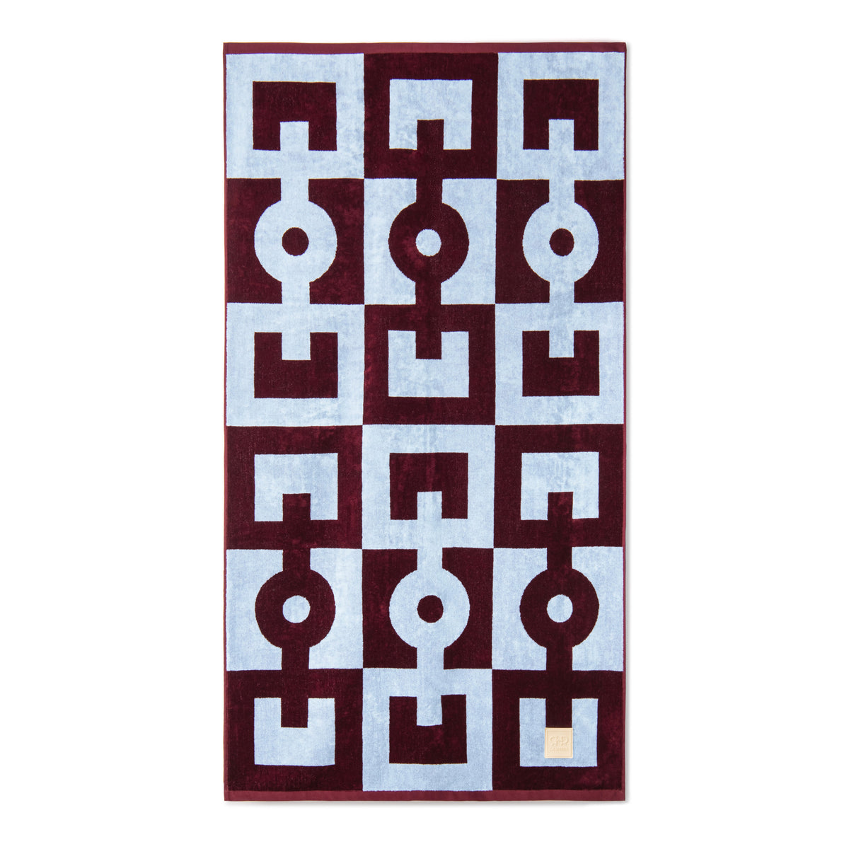 Beach Towel Bordeaux and Blue