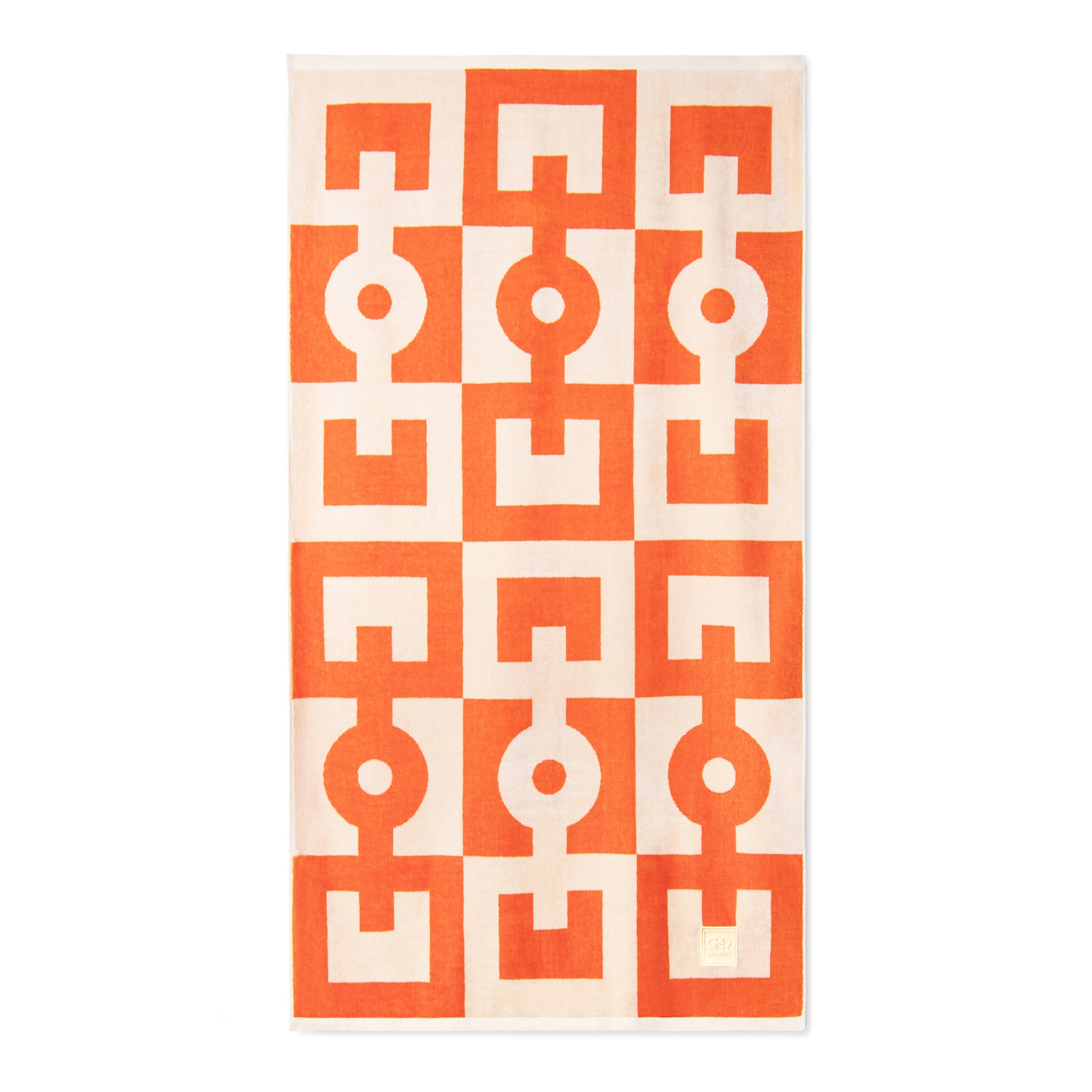 Beach Towel Orange and Beige
