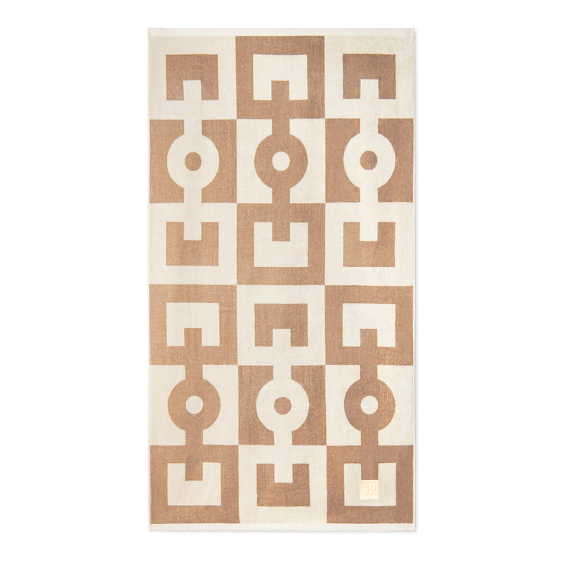 Beach Towel Taupe and Beige