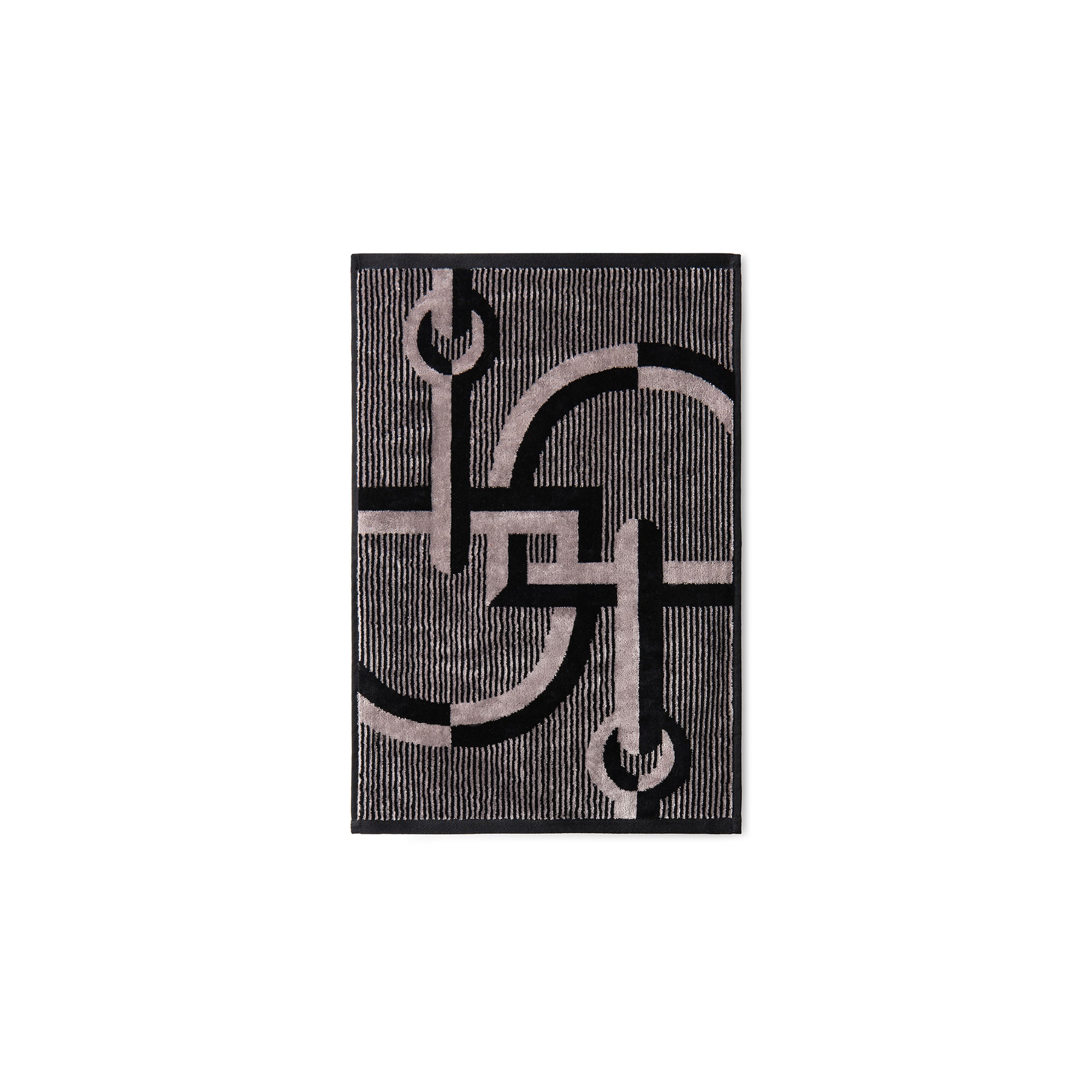 Velour Bath Towel Black&Grey 40/60