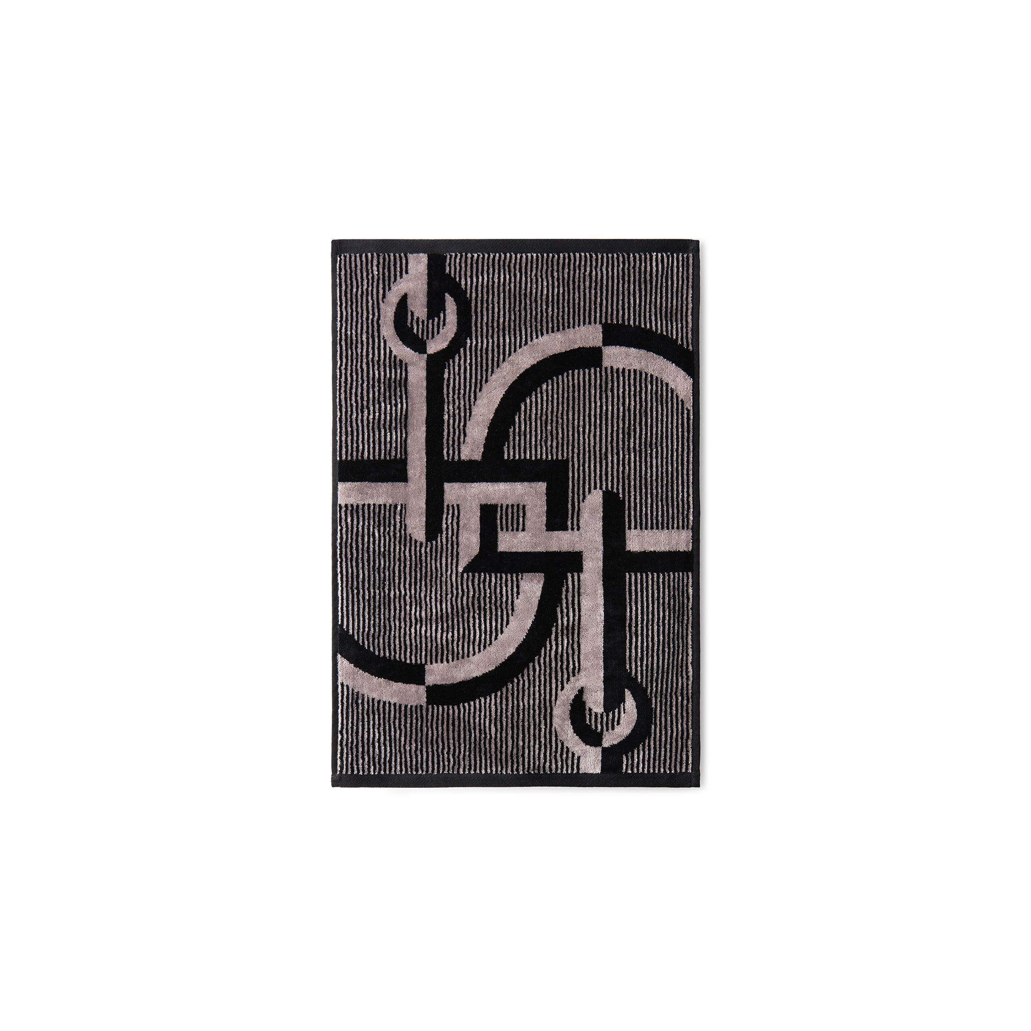 Velour Bath Towel Black&Grey 40/60