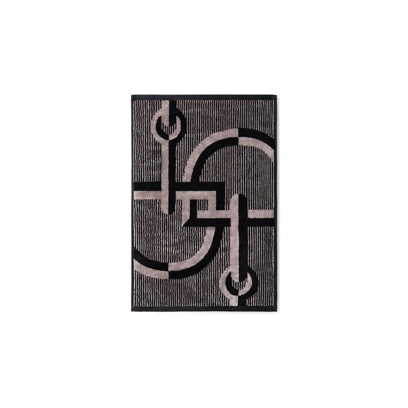 Velour Bath Towel Black&Grey 40/60