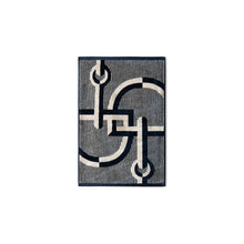 Velour Bath Towel Navy&Beige 40/60