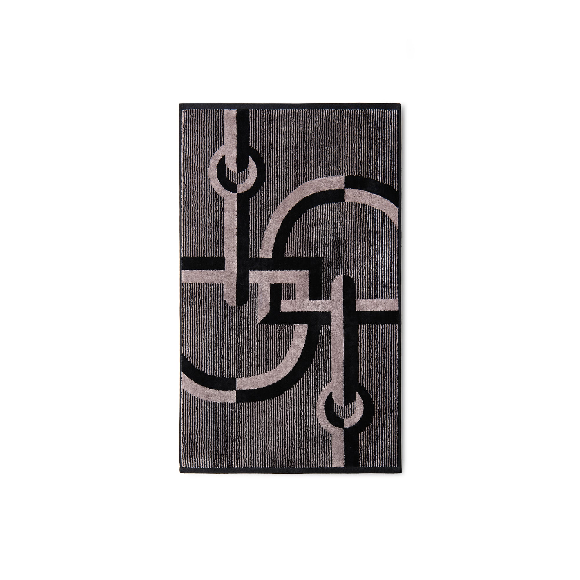 Velour Bath Towel Black&Grey 60/100