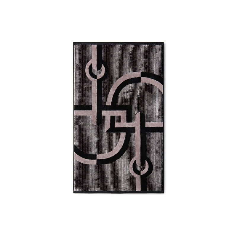 Velour Bath Towel Black&Grey 60/100