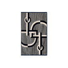 Velour Bath Towel Navy&Beige 60/100