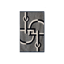 Velour Bath Towel Navy&Beige 60/100