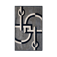 Velour Bath Towel Navy&Beige 90/150