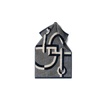 Velour Bath Towel Navy&Beige 40/60