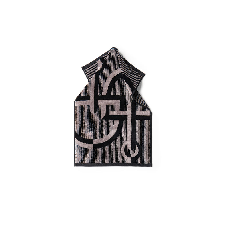 Velour Bath Towel Black&Grey 40/60