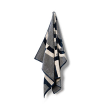 Velour Bath Towel Navy&Beige 90/150