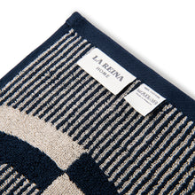 Velour Bath Towel Navy&Beige 40/60