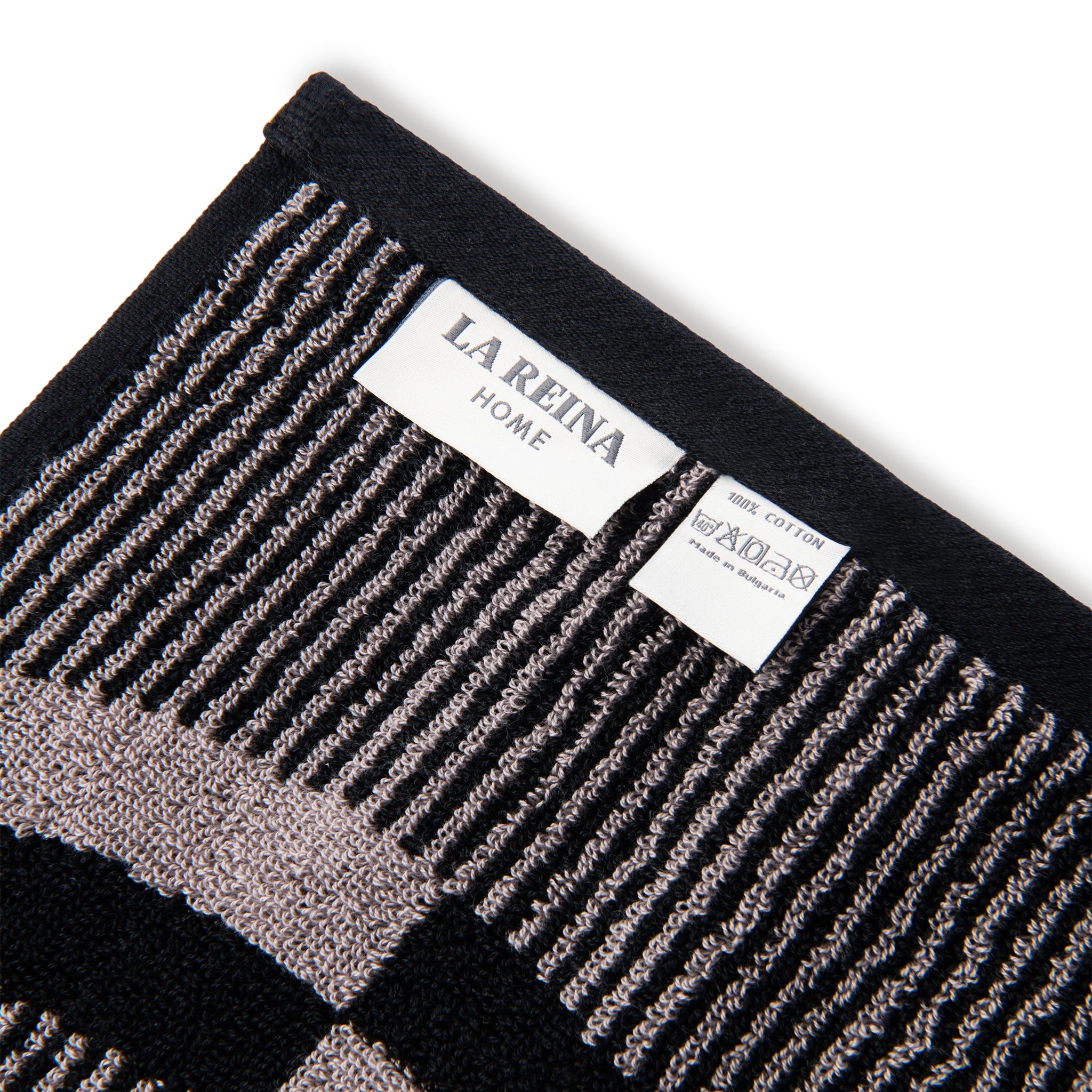 Velour Bath Towel Black&Grey 60/100