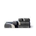 Velour Bath Towel Navy&Beige 40/60