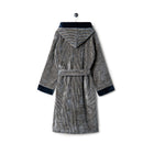 Velour Bathrobe Navy&Beige