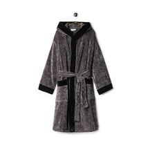 Velour Bathrobe Black&Grey