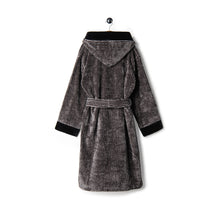 Velour Bathrobe Black&Grey