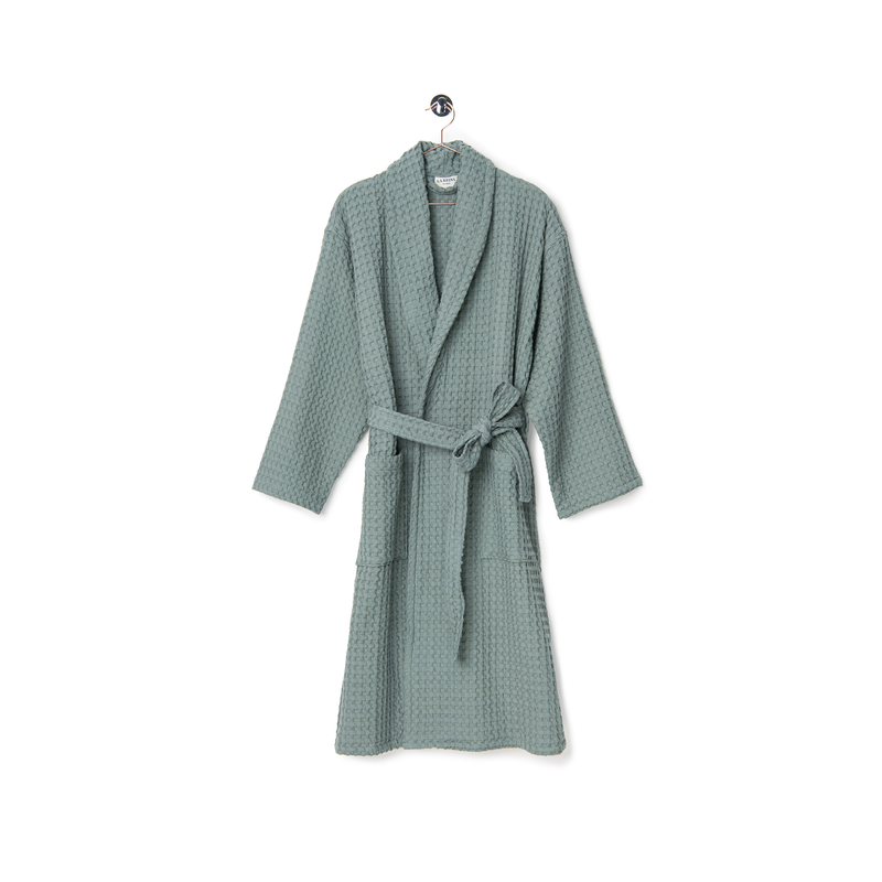 Waffle Bathrobe Green