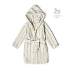 Velour Bathrobe Mint Stripe